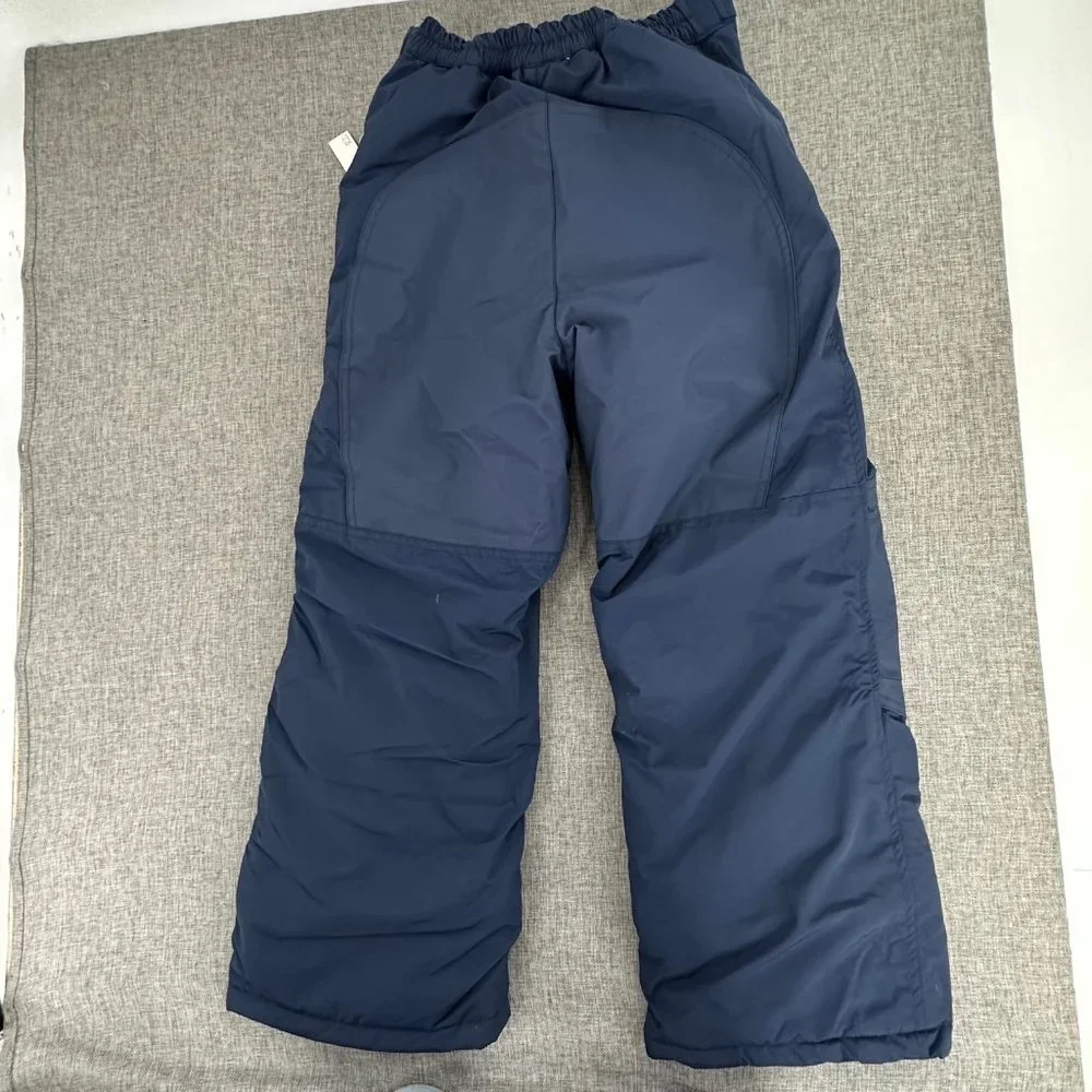 Essentials Boys Snow Pants Water‎ Resistant Navy Blue Neon Green Large (10) New